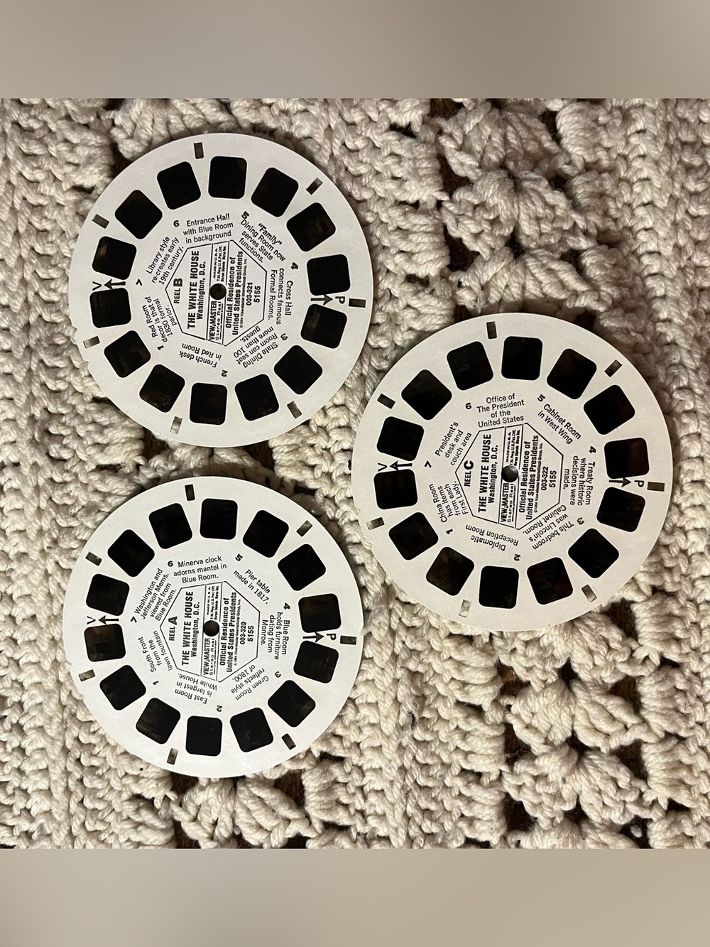 Viewmaster 3 Reel Set The White House Washington DC #5155 View Master